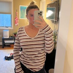 American Eagle Striped Long Sleeve - M